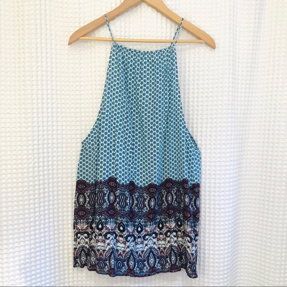 LF Printed Drawstring Dress Beach Coverup size S